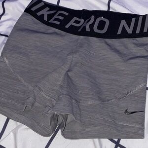 Nike Women's Black and Gray Athletic Shorts